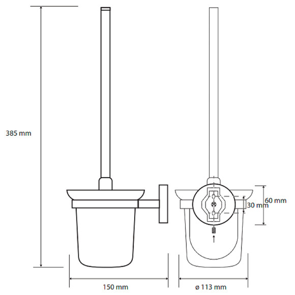 Ершик для унитаза Bemeta Nox 102413010 Черный матовый Ершик для унитаза Bemeta Nox 102413010 Черный матовый