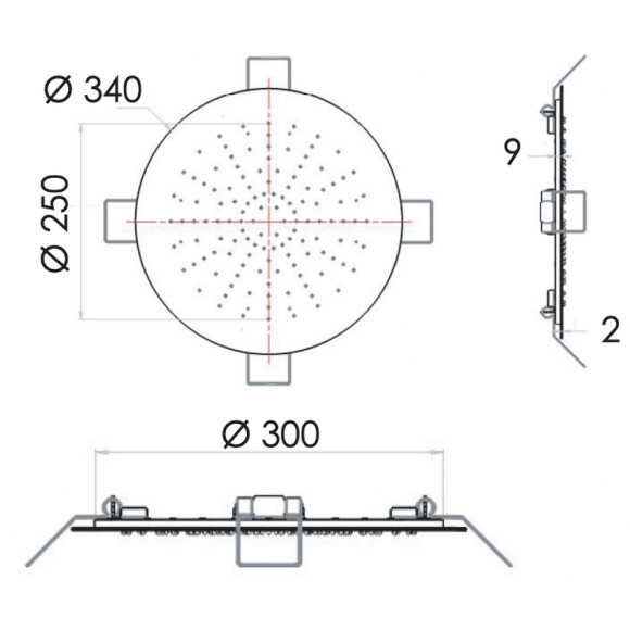 Верхний душ Remer 357EFM34NO Черный матовый Верхний душ Remer 357EFM34NO Черный матовый