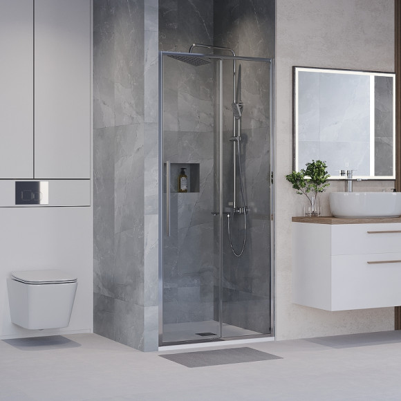 Душевая дверь Niagara Nova 90 NG-64-9A профиль Хром стекло прозрачное Душевая дверь Niagara Nova 90 NG-64-9A профиль Хром стекло прозрачное