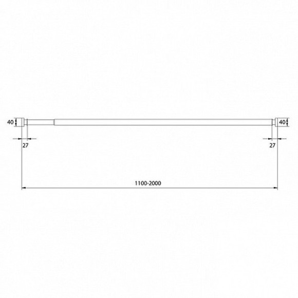Карниз для ванны Iddis 030A200I14 Хром глянцевый Карниз для ванны Iddis 030A200I14 Хром глянцевый