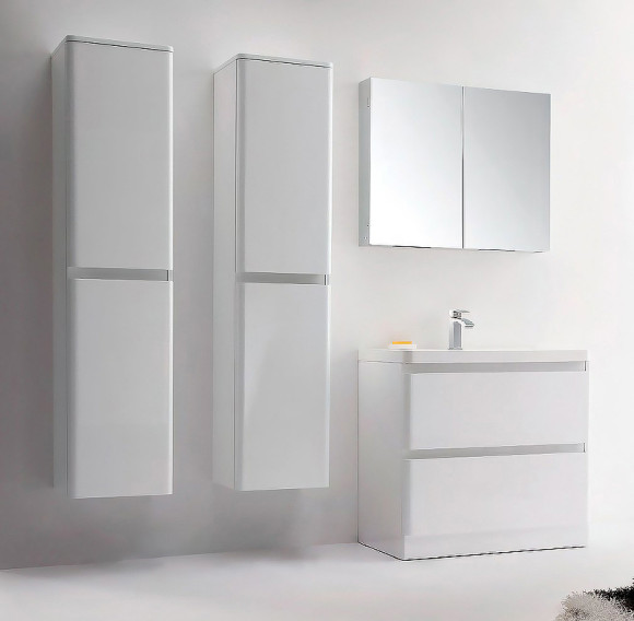 Шкаф пенал BelBagno Energia-N 40 L ENERGIA-N-1700-2A-SC-BL-L подвесной Bianco Lucido