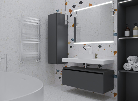 Столешница под раковину Boheme Armadi Art Flat 100 869-100 Белая