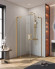 Душевой уголок Cezares Slider 90x90 SLIDER-A-2-80/90-C-BORO профиль Брашированное золото стекло прозрачное