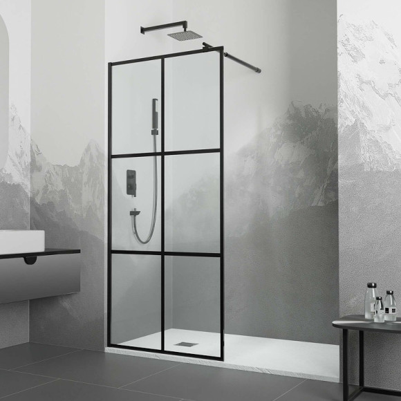 Душевая перегородка RGW Walk In WA-111B 90 411011109-84 профиль Черный стекло прозрачное