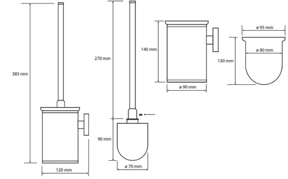 Ершик для унитаза Bemeta Omega 104913112 Хром Ершик для унитаза Bemeta Omega 104913112 Хром