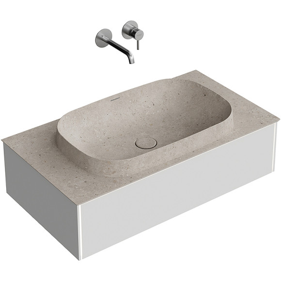 Тумба под раковину Kerama Marazzi Magica 90 MA.90.1\MGR.M подвесная Утренний серый матовый Тумба под раковину Kerama Marazzi Magica 90 MA.90.1\MGR.M подвесная Утренний серый матовый