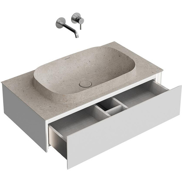 Тумба под раковину Kerama Marazzi Magica 90 MA.90.1\MGR.M подвесная Утренний серый матовый Тумба под раковину Kerama Marazzi Magica 90 MA.90.1\MGR.M подвесная Утренний серый матовый