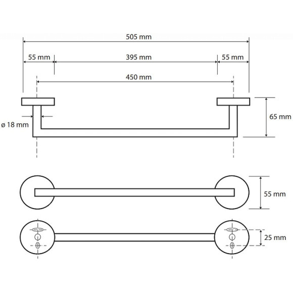 Полотенцедержатель Bemeta Sablo 160204020 Золото матовое