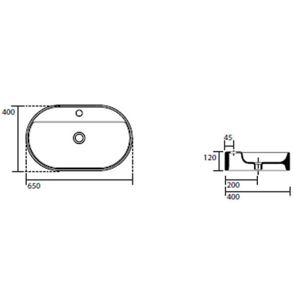 Раковина Kerasan Ciotola 65 028501*1 Белая