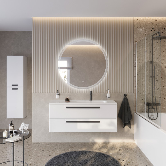 Тумба под раковину Cezares Eco-Cer-N 120 R ECO-CER-N-1200-2C-SO-BL-R подвесная Bianco Lucido без ручек