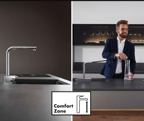 Смеситель для кухни Hansgrohe Aquno Select M81 73830000 Хром