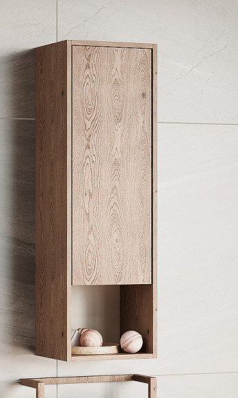 Шкаф пенал Aquaton Хоуп 33 1A287503HP6C0 подвесной Орех