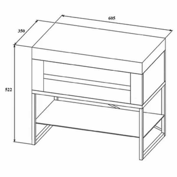 Банкетка Бриклаер Лофт 60 4627125414091 Метрополитен грей Банкетка Бриклаер Лофт 60 4627125414091 Метрополитен грей