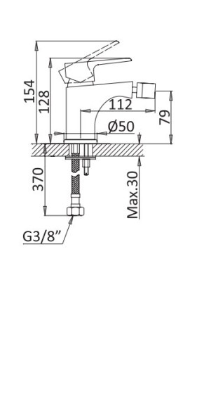 Смеситель для биде Cezares Nautic NAUTIC-BS1-NOP Черный матовый Смеситель для биде Cezares Nautic NAUTIC-BS1-NOP Черный матовый