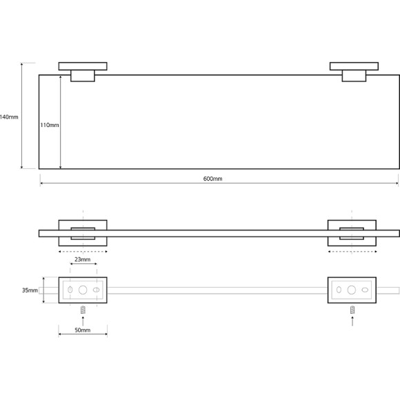 Стеклянная полка Bemeta Plaza 118102042 Хром Стеклянная полка Bemeta Plaza 118102042 Хром