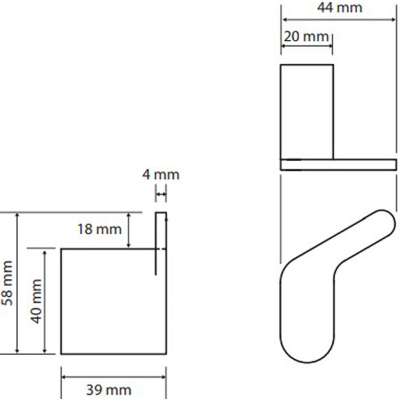 Крючок Bemeta Organic R 157106191 Хром Крючок Bemeta Organic R 157106191 Хром