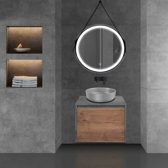 Тумба под раковину Vincea Mesa 60 VMC-2MS600TB подвесная T.Oak Beton Тумба под раковину Vincea Mesa 60 VMC-2MS600TB подвесная T.Oak Beton