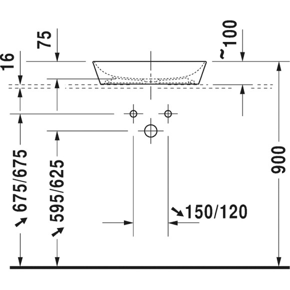 Раковина-чаша Duravit Cape-Cod 50 2339500000 Белая глянцевая Раковина-чаша Duravit Cape-Cod 50 2339500000 Белая глянцевая
