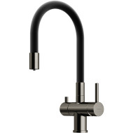 Смеситель для кухни Sancos Lucia SC4004GG Вороненая сталь Черный