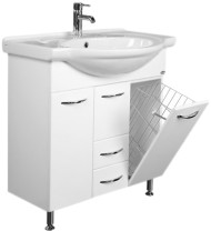 Тумба под раковину Onika Моника 75 с корзиной Белая Тумба под раковину Onika Моника 75 с корзиной Белая