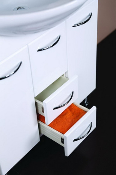 Тумба под раковину Onika Моника 75 с корзиной Белая Тумба под раковину Onika Моника 75 с корзиной Белая