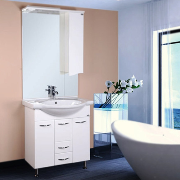 Тумба под раковину Onika Моника 75 с корзиной Белая Тумба под раковину Onika Моника 75 с корзиной Белая