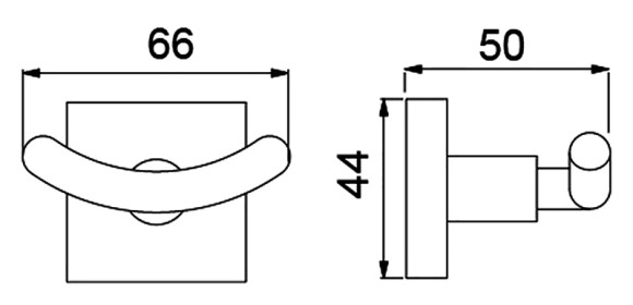 Двойной крючок Timo Selene 12012/03 Черный