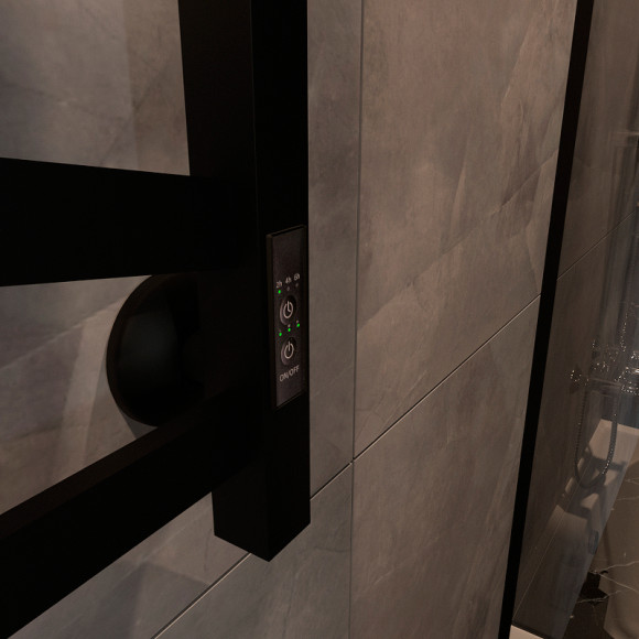 Электрический полотенцесушитель Маргроид Зигзаг профильный 800x500 Зигзаг-8050-1081-9005R правый Черный матовый Электрический полотенцесушитель Маргроид Зигзаг профильный 800x500 Зигзаг-8050-1081-9005R правый Черный матовый