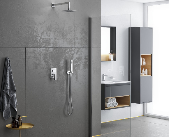 Шкаф пенал Excellent Tuto 40 MLEX.0201.400.GRBL подвесной Серый Дуб