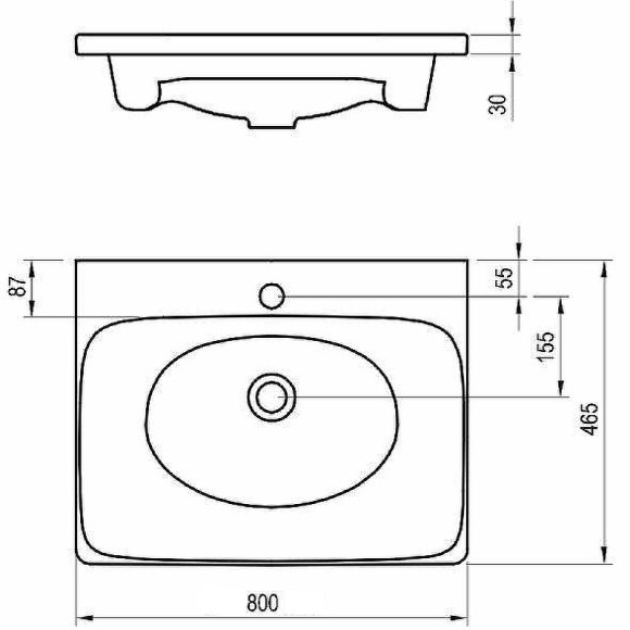 Раковина Ravak Balance 80 XJX01280000 Белая Раковина Ravak Balance 80 XJX01280000 Белая
