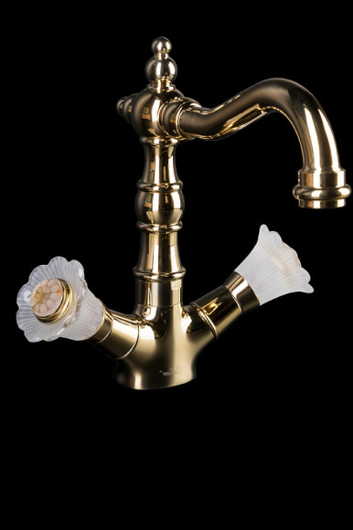 Смеситель для раковины Boheme Camelia 292 Золото Смеситель для раковины Boheme Camelia 292 Золото