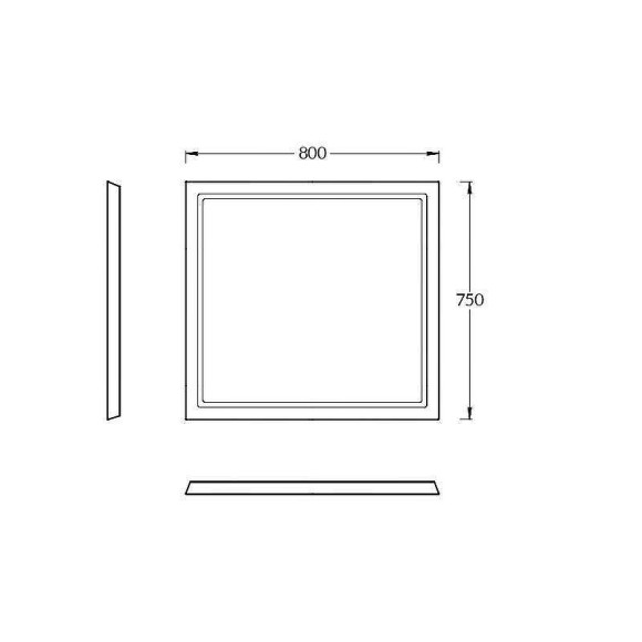 Зеркало Kerama Marazzi Pompei 80 PO.mi.80\BLK с подсветкой Черное глянцевое с бесконтактным выключателем Зеркало Kerama Marazzi Pompei 80 PO.mi.80\BLK с подсветкой Черное глянцевое с бесконтактным выключателем