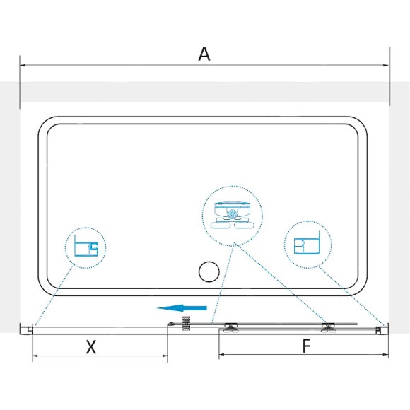 Душевая дверь RGW Classic CL-14 130 32091413-11 профиль Хром стекло прозрачное