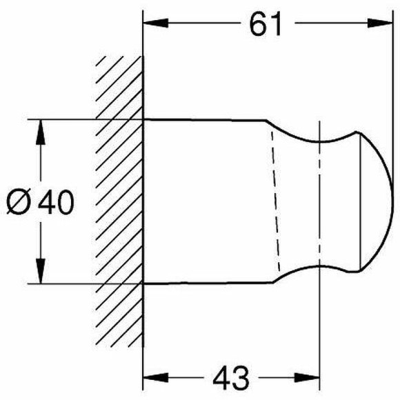Держатель ручного душа Grohe Tempesta 28605001 Хром Держатель ручного душа Grohe Tempesta 28605001 Хром