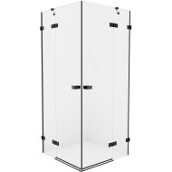 Душевой уголок New Trendy Avexa Black 80х80 EXK-1608 профиль Черный стекло прозрачное