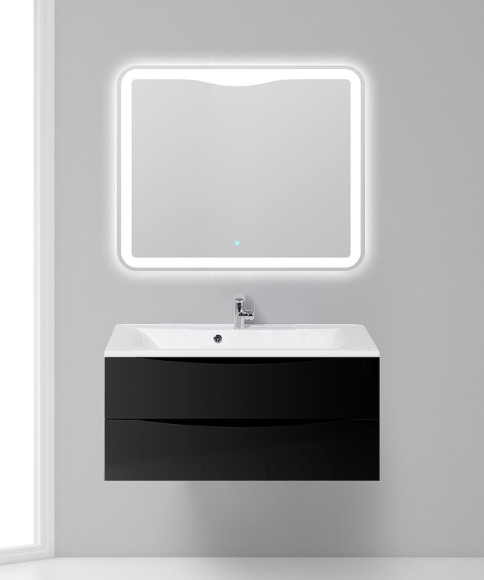 Тумба под раковину BelBagno Marino 110 MARINO-1100-2C-SO-NL-P подвесная Nero Lucido