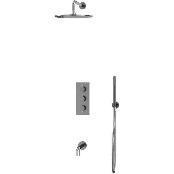 Душевая система Whitecross Y brushed nickel YSET11NIB с термостатом Брашированный никель Душевая система Whitecross Y brushed nickel YSET11NIB с термостатом Брашированный никель