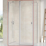 Душевая дверь Ravak Chrome CRV2-80 1QV40U00Z1 профиль Сатин стекло Transparent