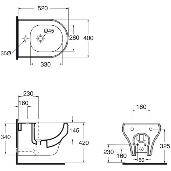 Биде Azzurra Charme CHBKS000000M/(CHA500/SOSK bi)*1 подвесное Белое Биде Azzurra Charme CHBKS000000M/(CHA500/SOSK bi)*1 подвесное Белое