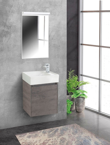 Тумба под раковину BelBagno Kraft Mini 50 R KRAFT MINI-500/260-1A-SO-CG-R подвесная Cemento Grigio