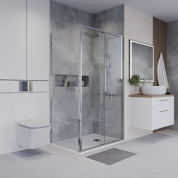 Душевой уголок Niagara Nova 120х80 NG-64-12A-A80-34 профиль Хром стекло прозрачное