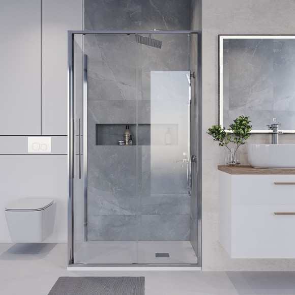 Душевой уголок Niagara Nova 120х80 NG-64-12A-A80-34 профиль Хром стекло прозрачное