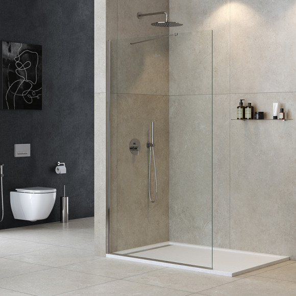 Душевая перегородка Cezares Liberta 115 LIBERTA-L-1-TB-115-C-Cr профиль Хром стекло прозрачное