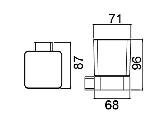 Стакан для зубных щеток Timo Selene 14033/03 Черный