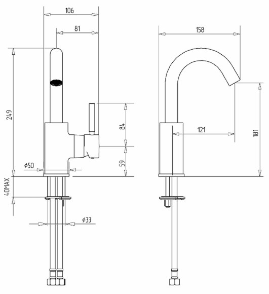 Смеситель для раковины Migliore Fortis 31540 (18664) Хром