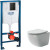 Комплект унитаза Ceramicanova Forma CN3009 с инсталляцией Grohe Rapid SL 38811KF0 с сиденьем Микролифт и Черной матовой клавишей смыва