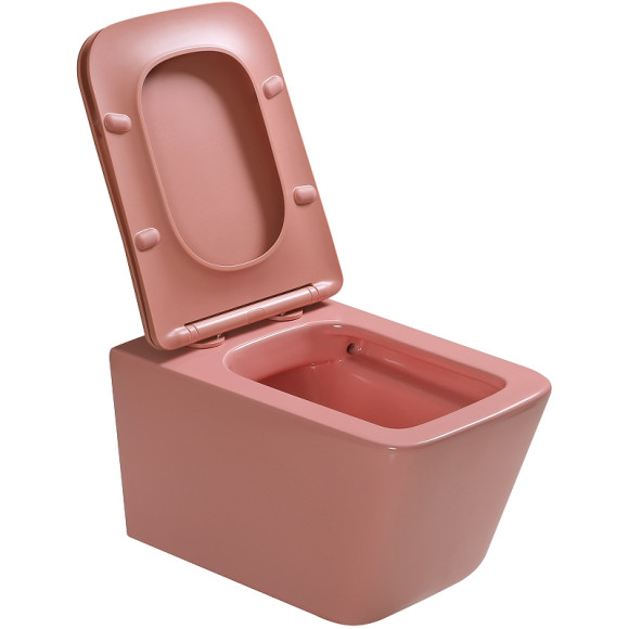 Унитаз SantiLine SL-5007P подвесной Персиковый матовый с сиденьем Микролифт