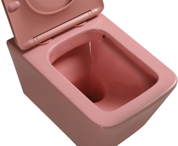 Унитаз SantiLine SL-5007P подвесной Персиковый матовый с сиденьем Микролифт