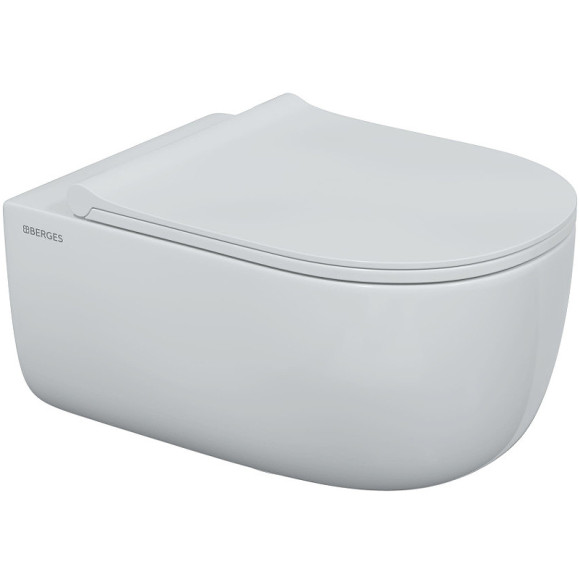 Комплект унитаза с инсталляцией Berges Novum 043302 с сиденьем Микролифт и клавишей смыва Хром глянец Комплект унитаза с инсталляцией Berges Novum 043302 с сиденьем Микролифт и клавишей смыва Хром глянец
