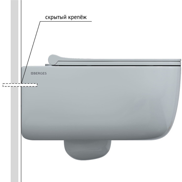Комплект унитаза с инсталляцией Berges Novum 043302 с сиденьем Микролифт и клавишей смыва Хром глянец Комплект унитаза с инсталляцией Berges Novum 043302 с сиденьем Микролифт и клавишей смыва Хром глянец